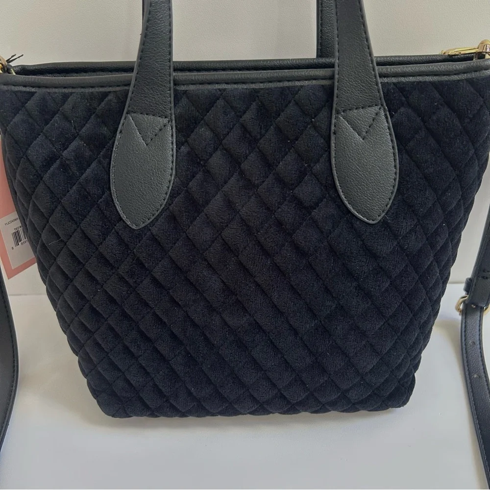 NWT Juicy Couture Tied with a Bow mini tote crossbody Black Bow Bag purse charm - Picture 8 of 17
